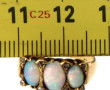 Bague ancienne en or jaune 18 cts, et 3 