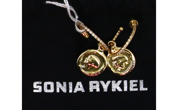 SONIA RYKIEL - Paire de BO style 1/2 cré