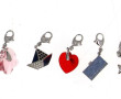 SWAROVSKI - Lot de 7 charms en métal et 