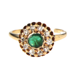 Bague en or jaune 14 carats, sertie d'un