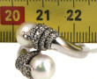 Bague style "toi et moi" en or gris 18 c