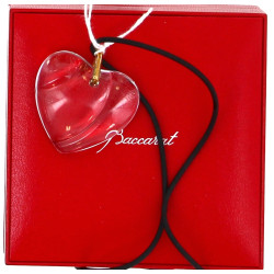 BACCARAT - Pendentif cœur en cristal tra
