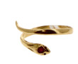 Petite bague serpent ancienne en or jaun