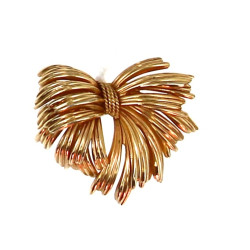 Broche années 60 en plaqué or de marque 