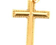 Pendentif croix en or jaune 18 cts, poin
