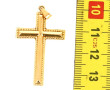 Pendentif croix en or jaune 18 cts, poin