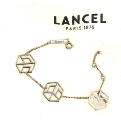 LANCEL - Bracelet en métal couleur argen