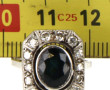 Bague ancienne en platine sertie d'une s
