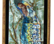 M. MORO (Xxème) "Paon branché", tableau 