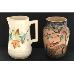 Lot de 2 pièces en faïence circa 1900/19