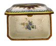 Coffret en faïence fine et métal doré à 