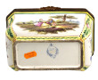 Coffret en faïence fine et métal doré à 