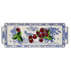 GIEN - Décor "Oiseau bleu" - Plat à cake