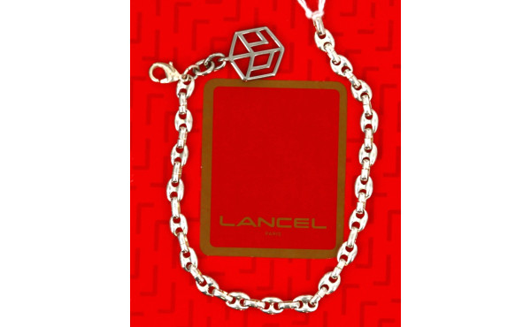 LANCEL - Bracelet en métal couleur argen