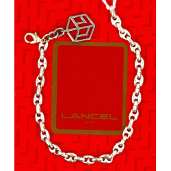 LANCEL - Bracelet en métal couleur argen