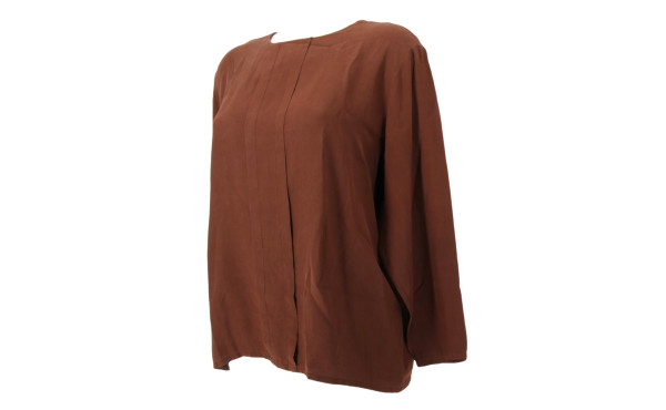 YVES SAINT-LAURENT - Blouse en soie coul
