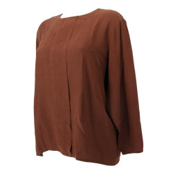 YVES SAINT-LAURENT - Blouse en soie coul