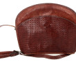 TEXIER - Sac à bandoulière en cuir brun,