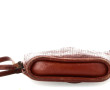 TEXIER - Sac à bandoulière en cuir brun,