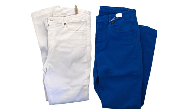 DENIM STUDIO - 2 pantalons femme en toil