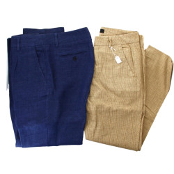 MAX MARA - Pantalon femme en lin bleu, t