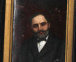 "Portrait d'homme", plaque de porcelaine