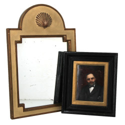 "Portrait d'homme", plaque de porcelaine