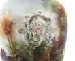 Vase ancien en porcelaine à décor d'un p