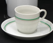 Service à café en porcelaine blanche déc
