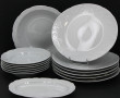 Service de table en porcelaine blanche d