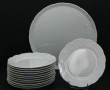 Service de table en porcelaine blanche d
