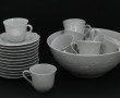 Service de table en porcelaine blanche d