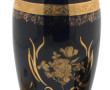 LIMOGES - Vase en porcelaine bleu de fou