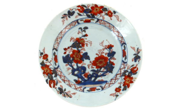 CHINE Cie des Indes - Assiette en porcel