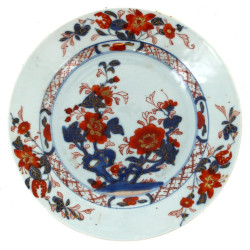 CHINE Cie des Indes - Assiette en porcel