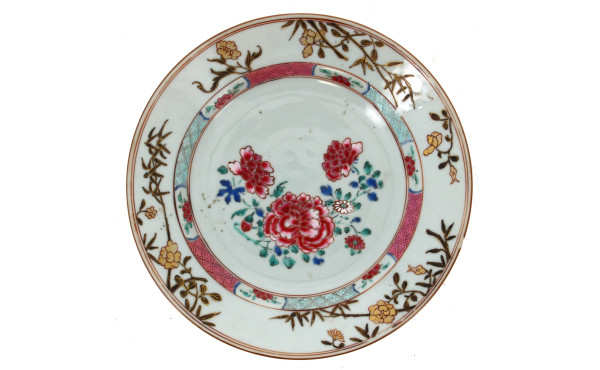 CHINE Cie des Indes - Assiette en porcel