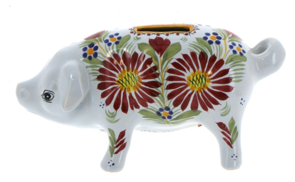 HB Henriot QUIMPER - Tire-lire cochon en