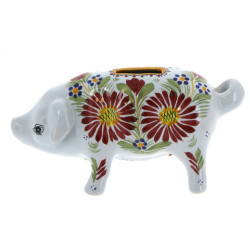 HB Henriot QUIMPER - Tire-lire cochon en