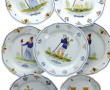 HB Henriot Quimper France - 6 assiettes 