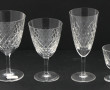 Service de verres à pied en cristal à dé
