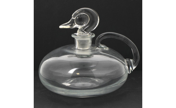 ROMAN ART - Carafe "canard" en verrerie 