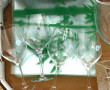 6 assiettes modernes carrées en verre à 
