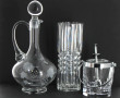 Vase rouleau en cristal, H 25,5 cm : on 
