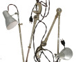 2 lampes vintages d'atelier articulées, 