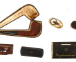 Lot de 5 tabatières anciennes et une pip