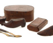 Lot de 4 tabatières anciennes en bois do