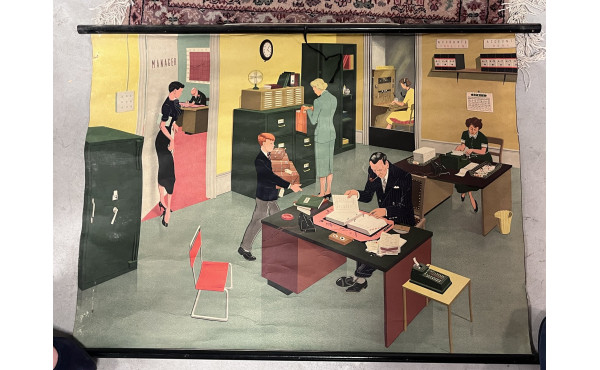 Planche en couleurs de la fin des années