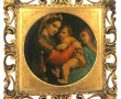 Cadre en bois sculpté et doré, décor de 