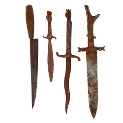 Lot de 4 couteaux : un couteau XIXème à 