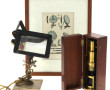 Petit microscope ancien en coffret bois 